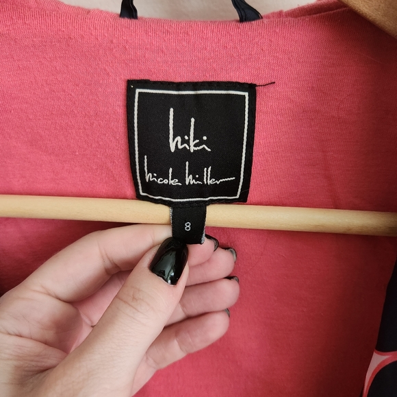 Nicole Miller blue and pink polka dot child's jacket - Picture 3 of 7